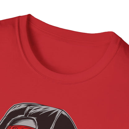 Electrifying Skull Baseball Cap T-Shirt | Edgy Urban Streetwear Tee for Rebels | Bold Graphic Design