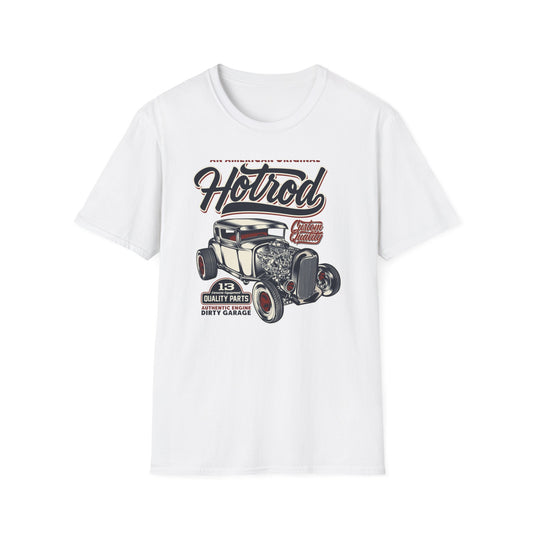 An American Original Hot Rod T-Shirt | Vintage Custom Car Enthusiast Tee with Genuine Quality Parts & Dirty Garage Style