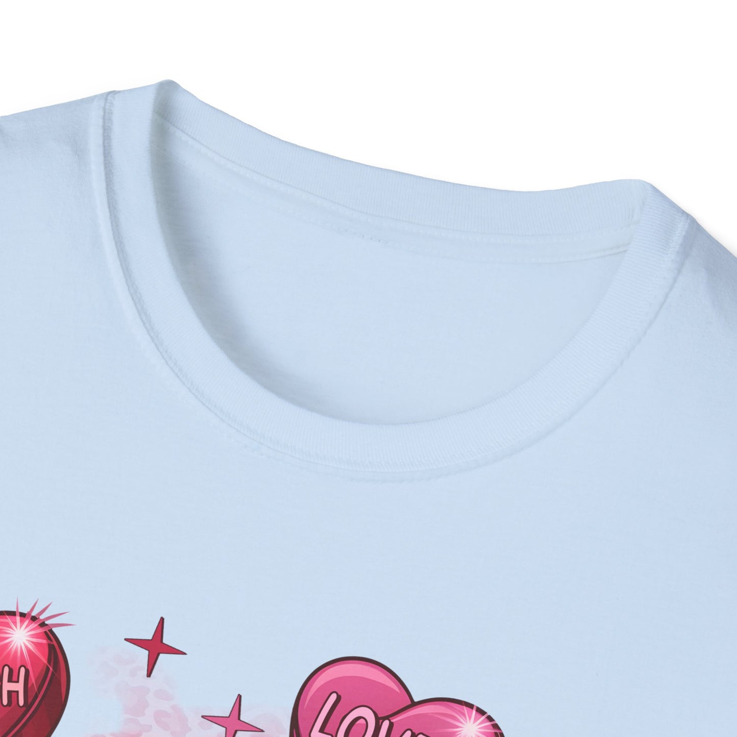 Vibrant 'You Are' Empowering T-Shirt | Self-Love Conversation Hearts & Leopard Print Tee for Women & Girls | Positive Affirmation Gift