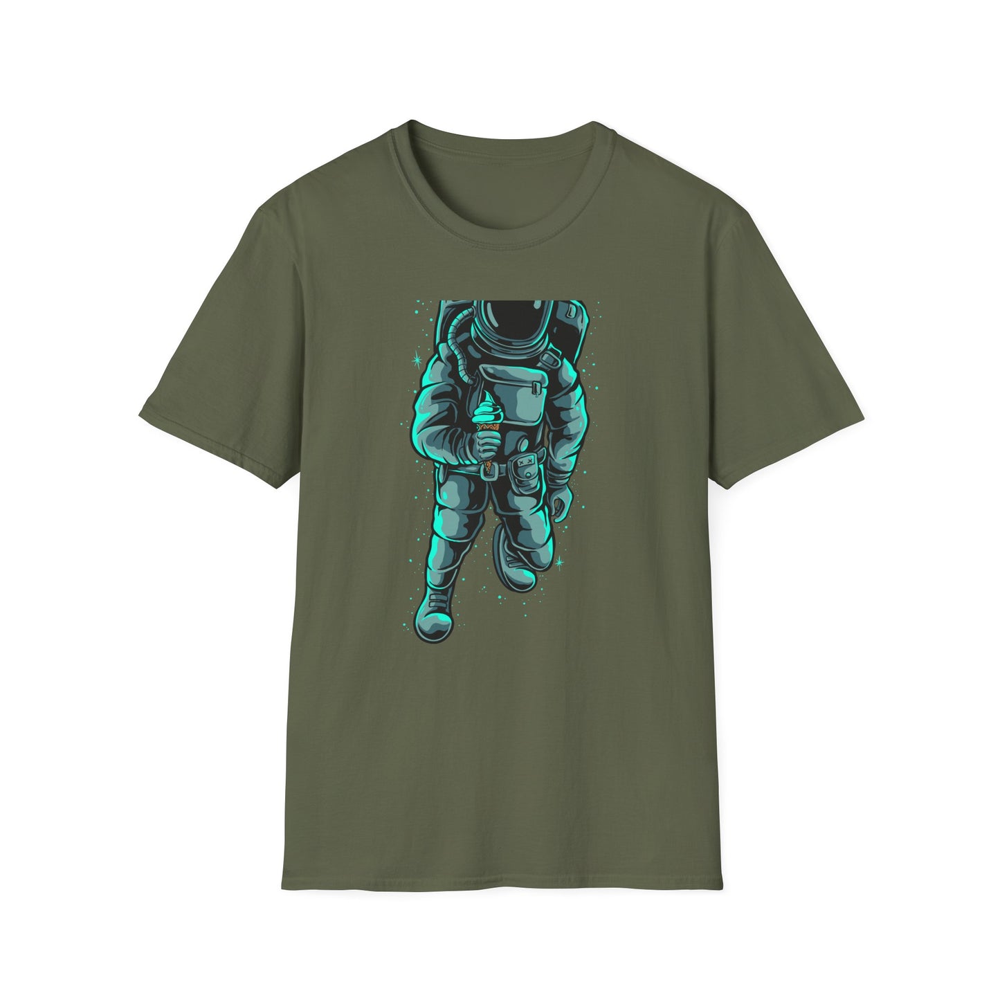 Epic Astronaut Ice Cream T-Shirt - Cool Galactic Space Explorer Tee for Sci-Fi Fans & Sweet Treat Lovers