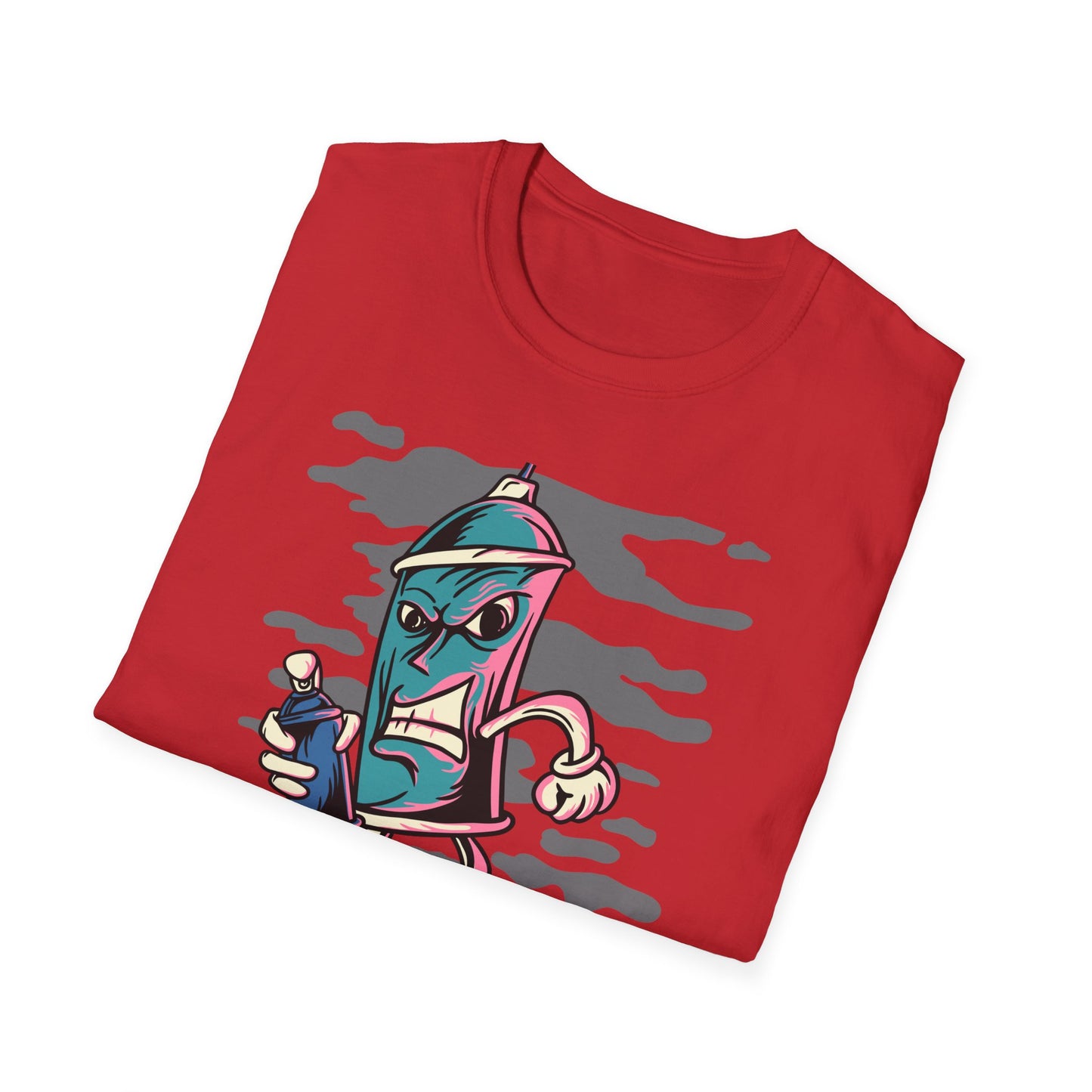 Bold Graffiti Spray Can T-Shirt - Edgy Urban Art Graphic Tee for Streetwear Fans | Unique Must-Have Design