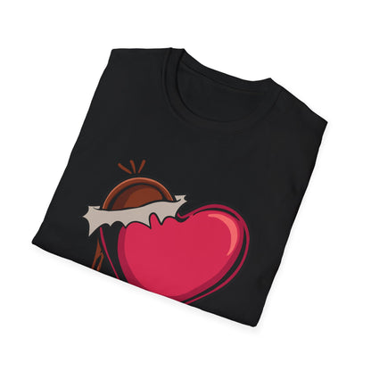 Irresistible Chocolate Heart T-Shirt | Sweet Love & Delicious Dessert Graphic Tee | Perfect Valentine's Day Gift