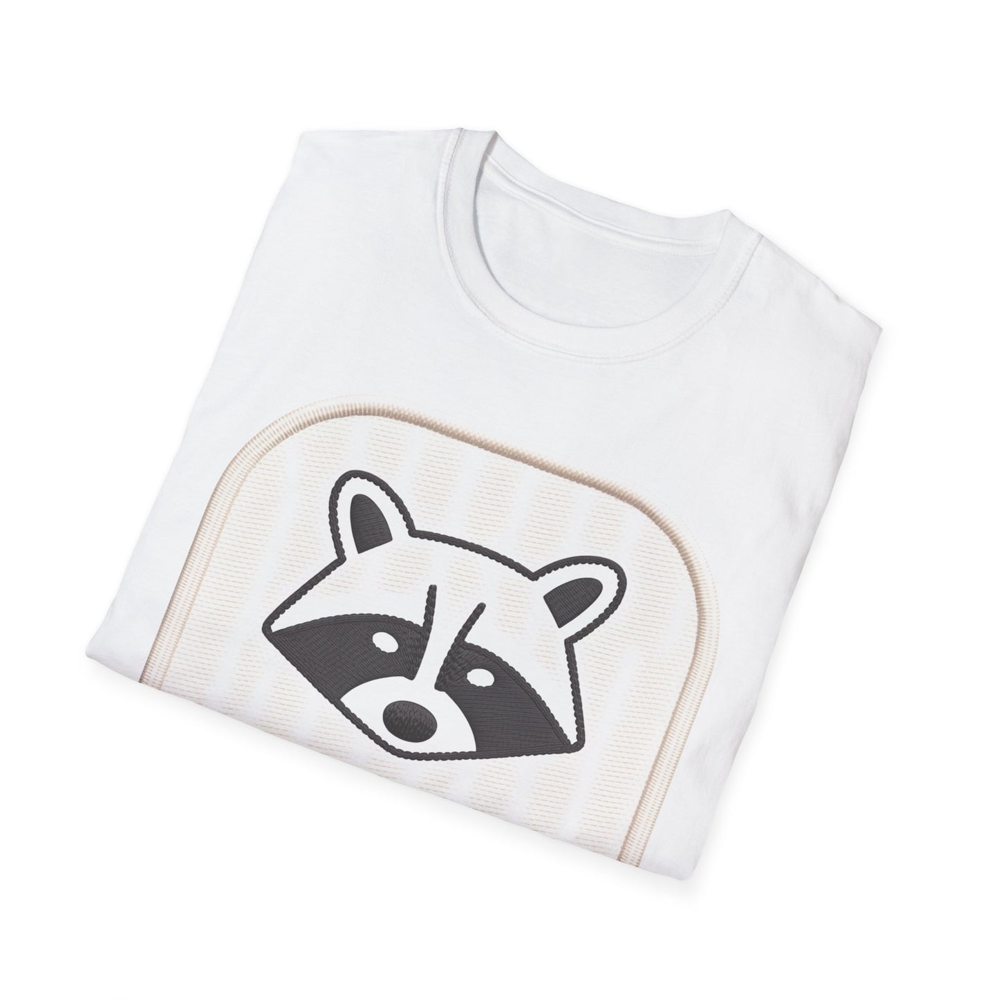 Hilarious "Snacks Required" Raccoon T-Shirt | Cute Embroidered Look Animal Lover Tee for Foodies & Casual Wear