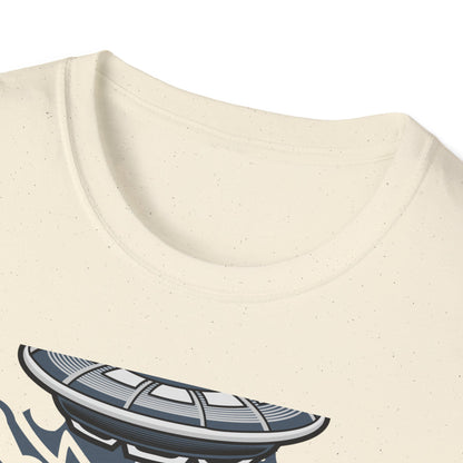Epic Alien Invasion Biker VW Beetle T-Shirt | Unique Sci-Fi Chopper Car Lover Gift Tee