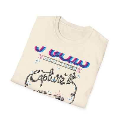 Focus & Capture It Vintage Camera T-Shirt | Retro Photography Enthusiast Tee | Unique Photographer Gift