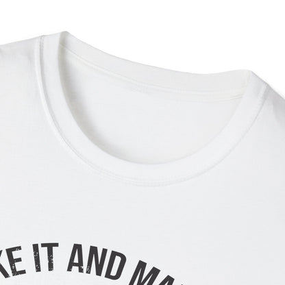 Bold Fake It And Make It Skull Smiley T-Shirt | Edgy Motivational Grunge Tee | Standout Statement Apparel