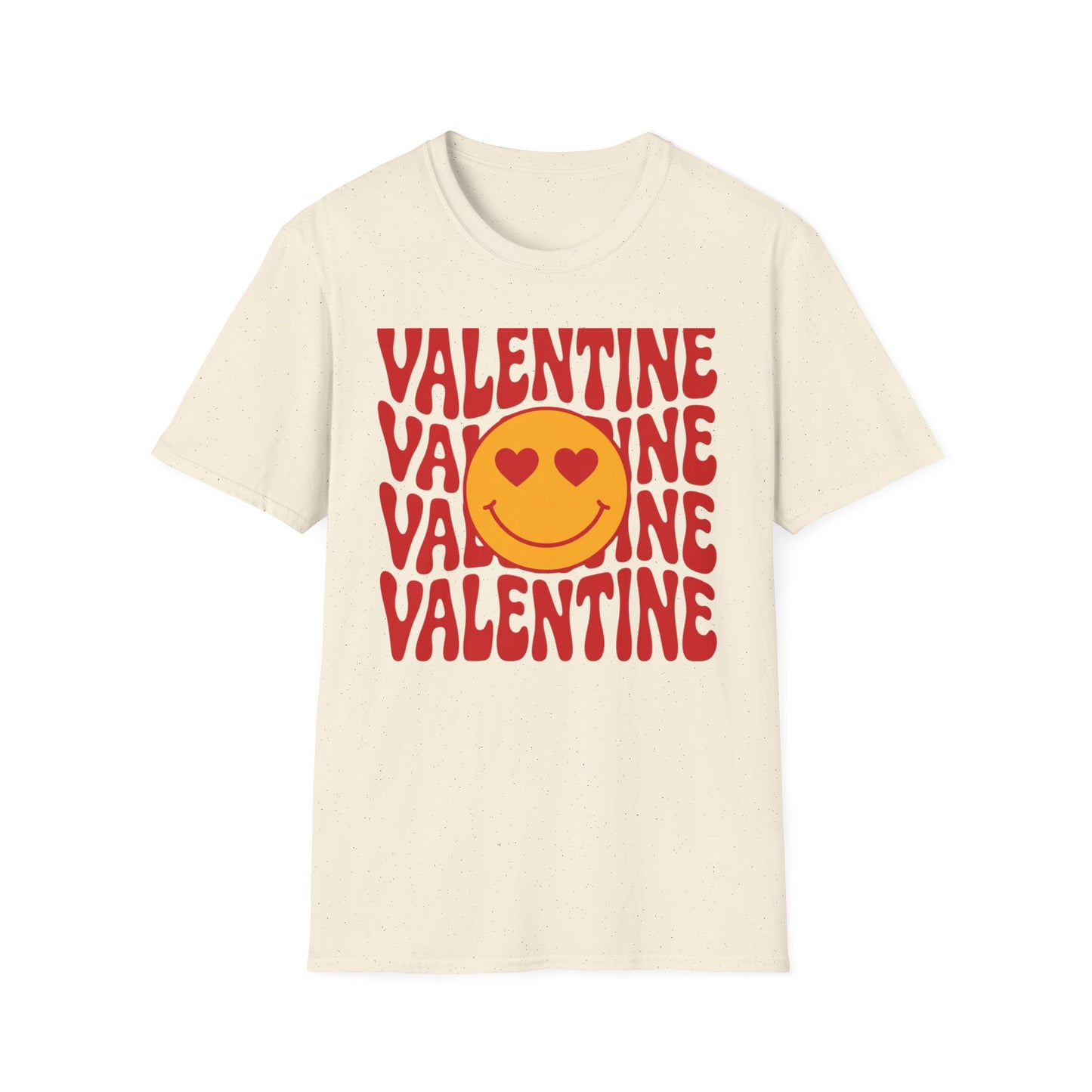 Groovy Valentine's Day Smiley Face T-Shirt | Heart Eyes Retro Love Tee | Cute & Trendy Gift for Her & Him | Unique V-Day Apparel
