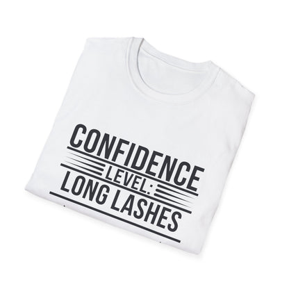 Empowering Confidence Level: Long Lashes T-Shirt | Chic Beauty Tee for Makeup Lovers & Lash Queens