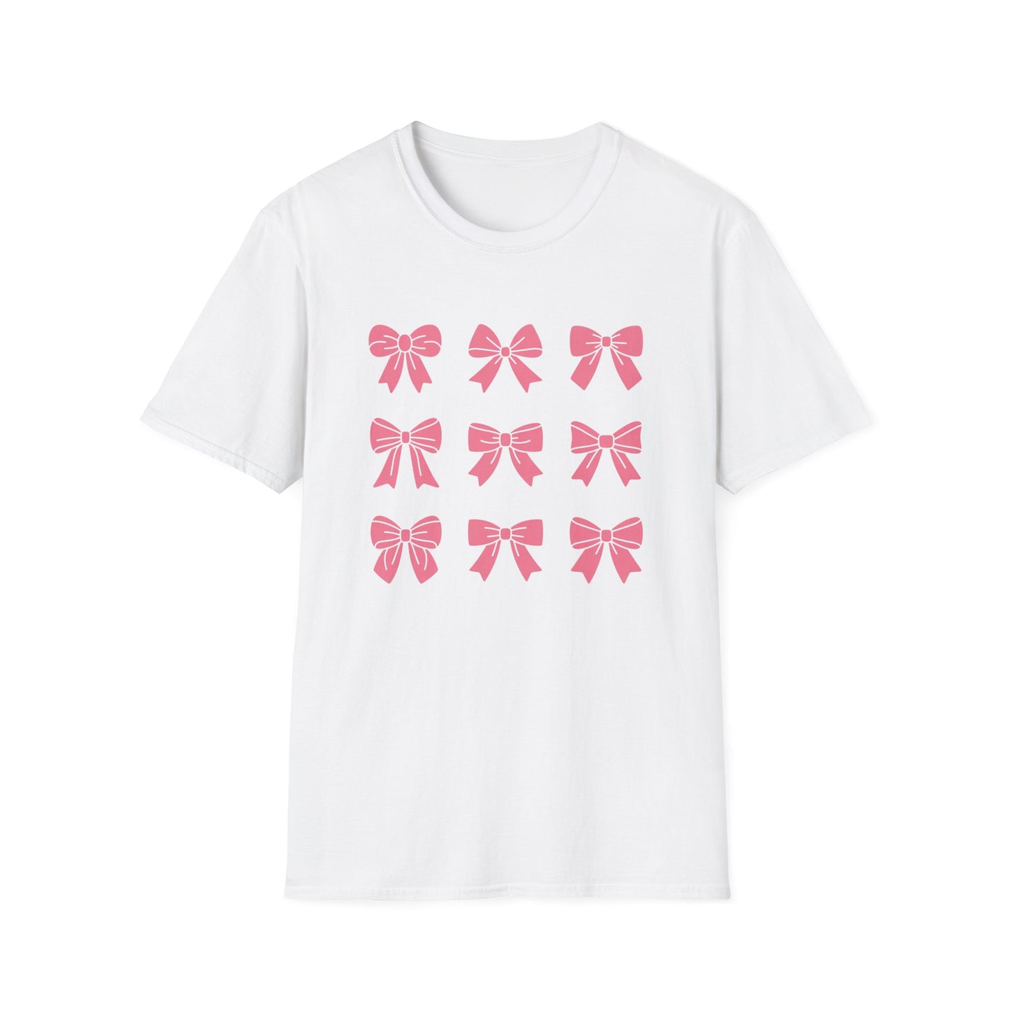 Charming Pink Bows T-Shirt | Adorable Coquette Aesthetic Tee for Women & Girls | Sweet Girly Fashion Top Gift