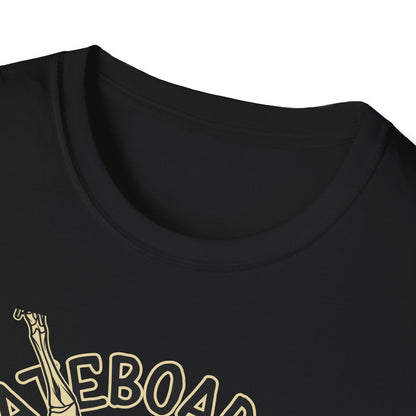 Vintage Skateboarding Skeleton T-Shirt | "Live Fast Die Young" Retro Skater Tee for Edgy Style