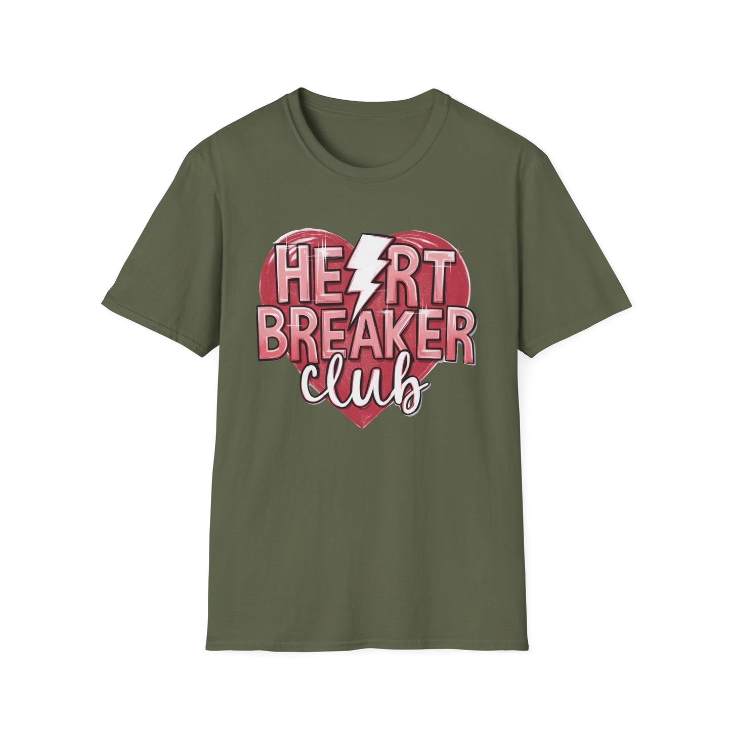 Heartbreaker Club Lightning Bolt T-Shirt | Sassy Women's Edgy Tee | Anti-Valentine's Trendy Top