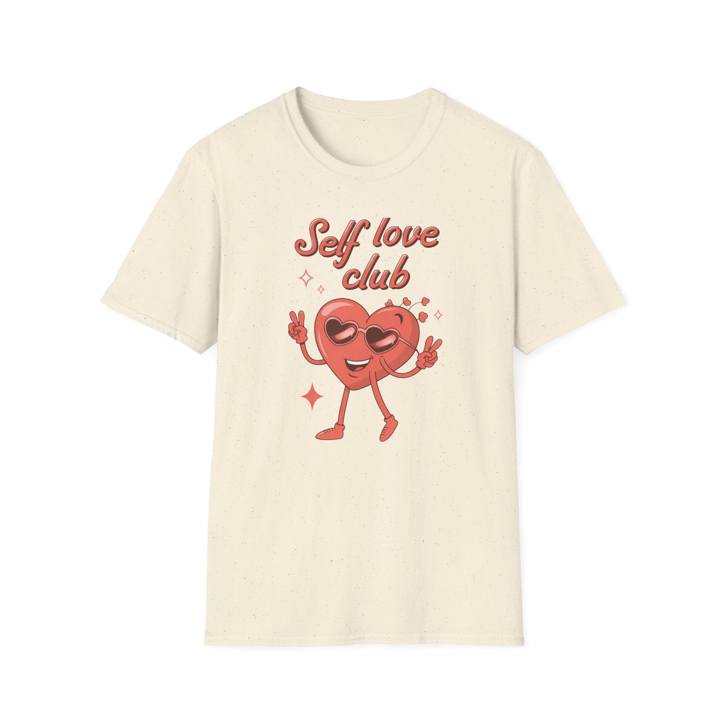Awesome Self Love Club T-Shirt | Retro Heart Peace Sign Tee | Positive Vibes & Empowerment Gift