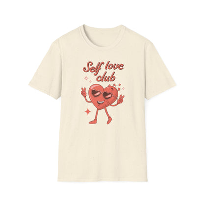 Awesome Self Love Club T-Shirt | Retro Heart Peace Sign Tee | Positive Vibes & Empowerment Gift
