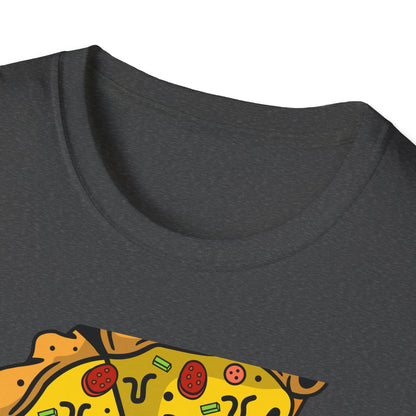 Epic Pizza Mohawk Skull T-Shirt | Radical Foodie & Punk Rock Style Tee | Unique Apparel for Men & Women