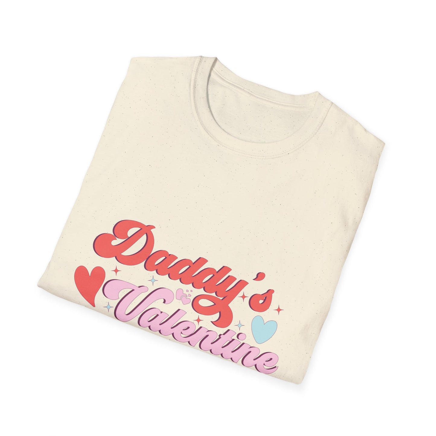 Sweet Daddy's Valentine T-Shirt | Adorable Retro Groovy Hearts & Stars Tee for Dads & Kids - Perfect Gift!
