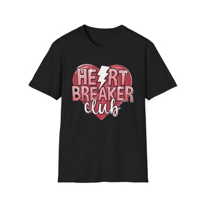 Heartbreaker Club Lightning Bolt T-Shirt | Sassy Women's Edgy Tee | Anti-Valentine's Trendy Top