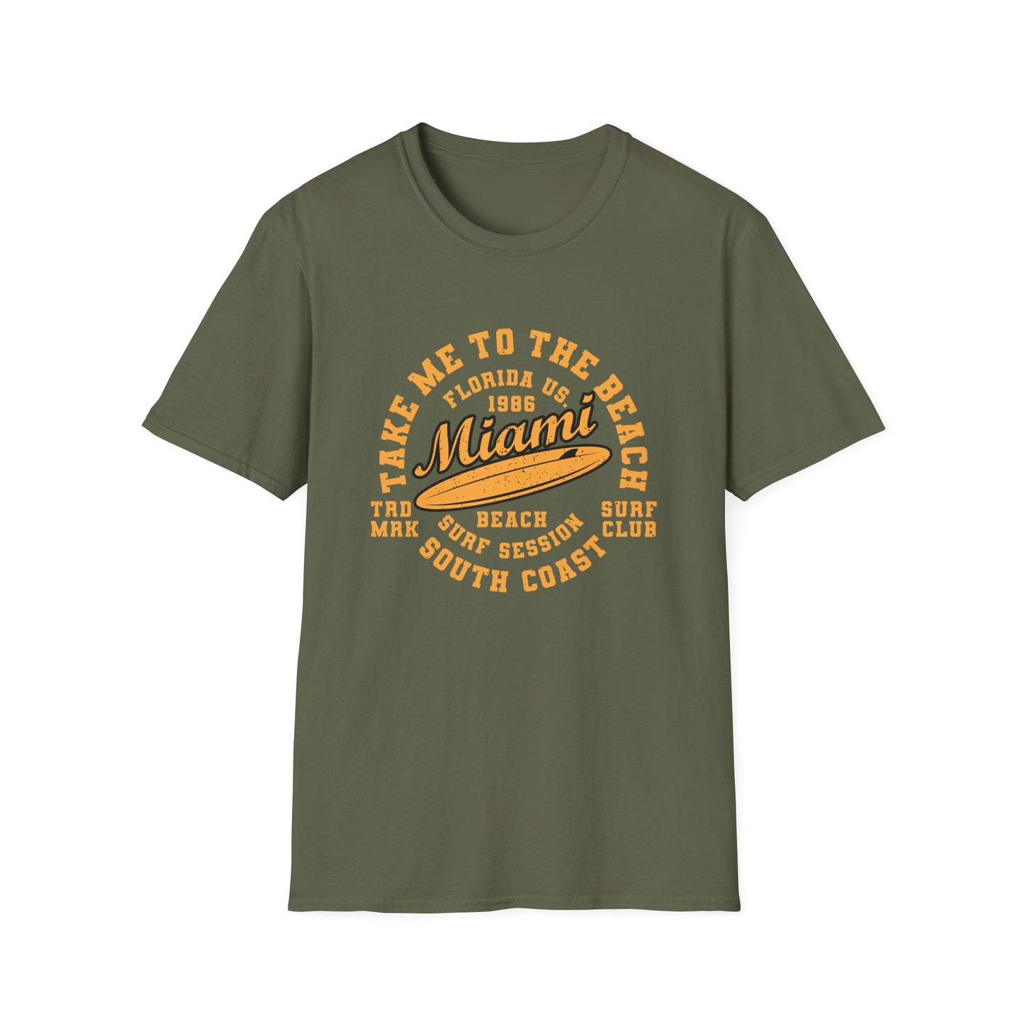 Awesome Vintage Miami Beach Surf Club T-Shirt | Florida US 1986 Summer Vacation Tee | Trendy Coastal Lifestyle Apparel