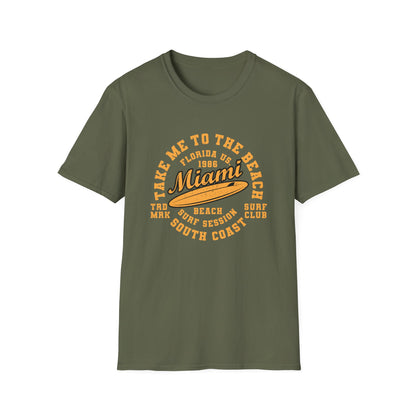 Awesome Vintage Miami Beach Surf Club T-Shirt | Florida US 1986 Summer Vacation Tee | Trendy Coastal Lifestyle Apparel