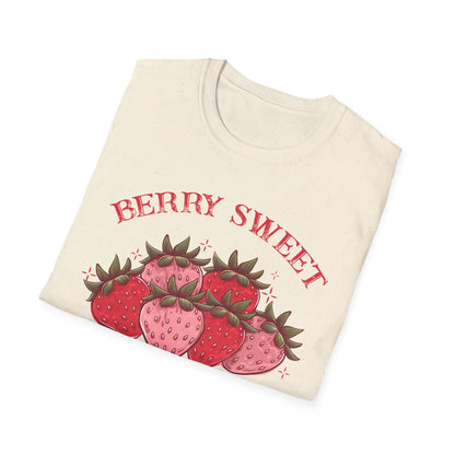 Berry Sweet Teacher T-Shirt - Adorable Strawberry Gift for Educators - Cute & Charming Appreciation Tee
