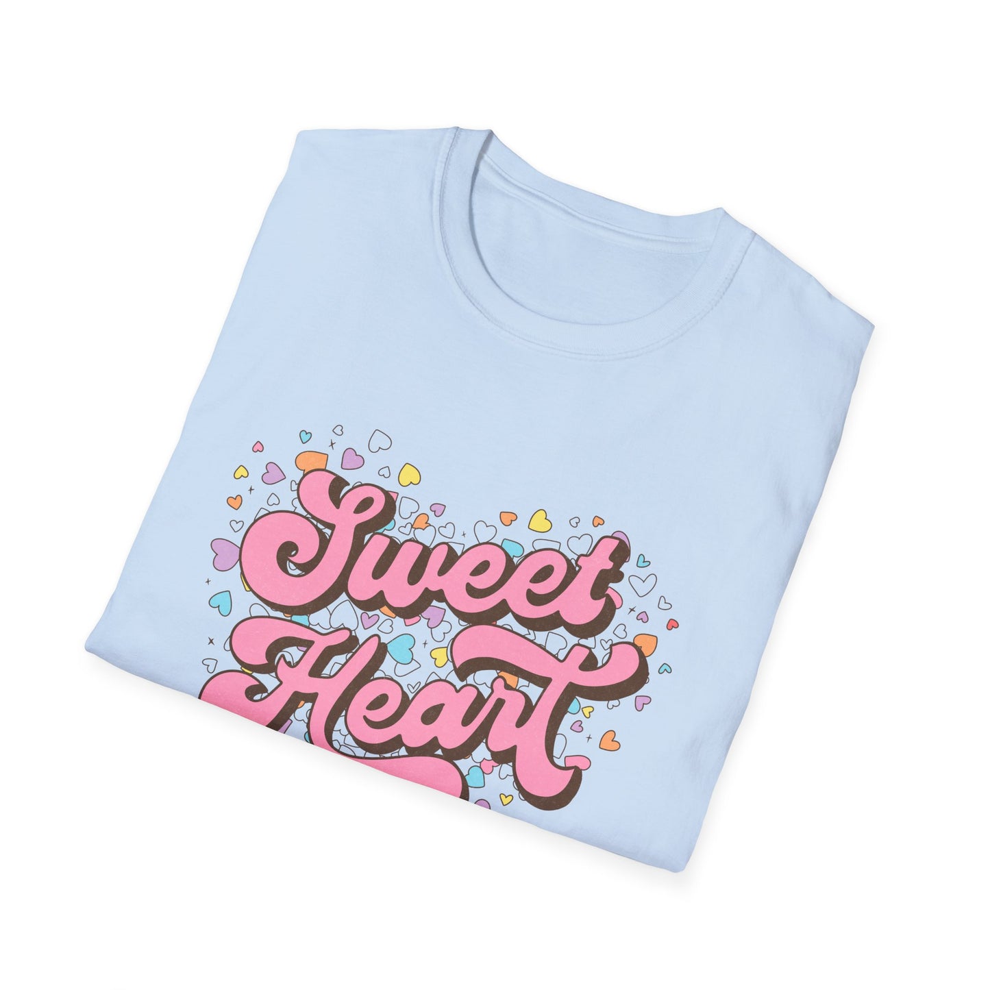 Sweet Heart Candy Hearts T-Shirt - Adorable Retro Valentine's Day Tee for Women & Girls | Unique Love Gift