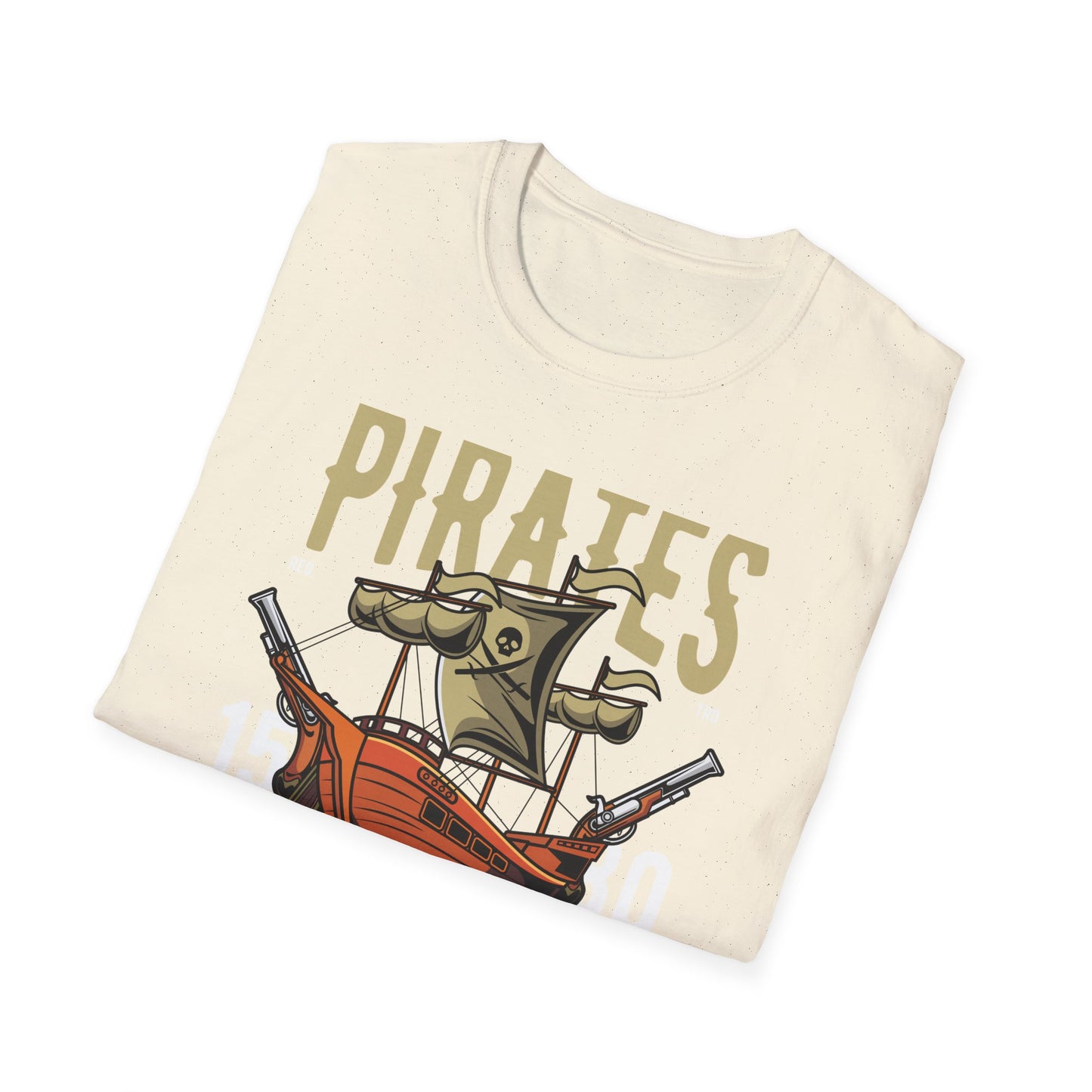 Bold Pirate Ship & Treasure T-Shirt | Work Like A Captain Play Like A Pirate Tee | Epic Adventure Lover Gift