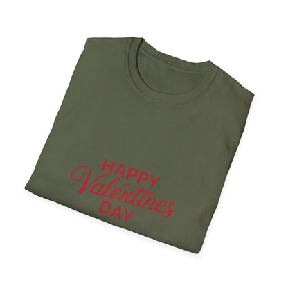 Happy Valentine's Day T-Shirt | Heartfelt Love Gift for Couples | Romantic Script Design Tee