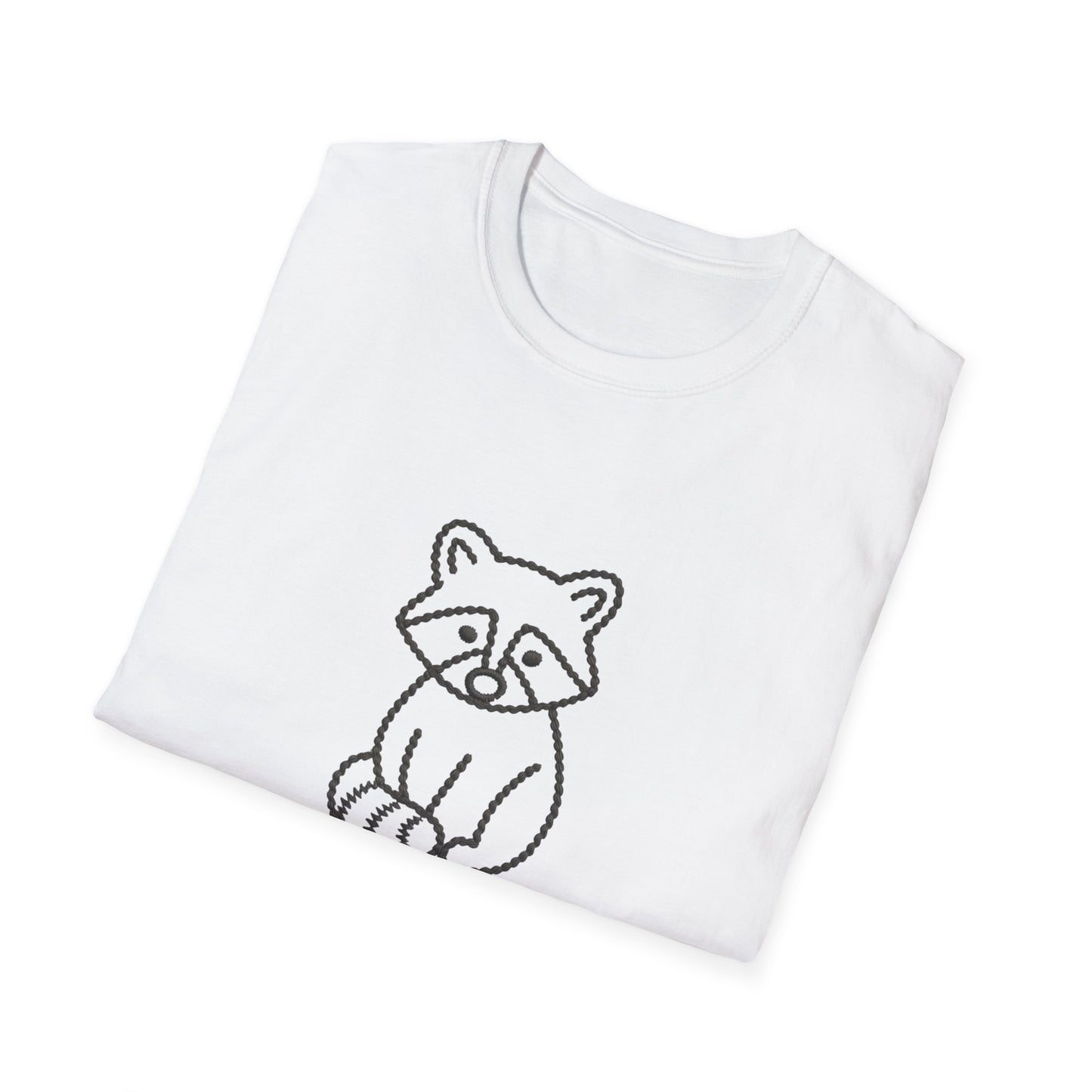 Cute Raccoon "Snack Goals" T-Shirt | Adorable Foodie Animal Lover Tee | Unique Braided Design Gift