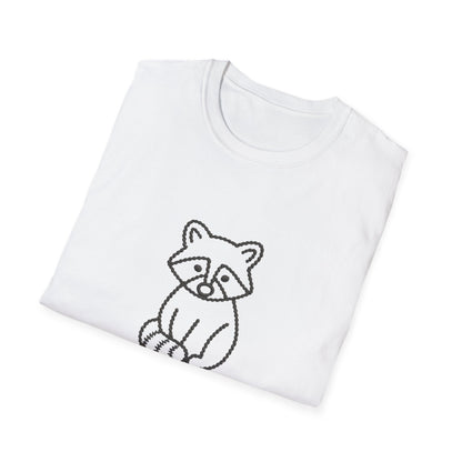 Cute Raccoon "Snack Goals" T-Shirt | Adorable Foodie Animal Lover Tee | Unique Braided Design Gift