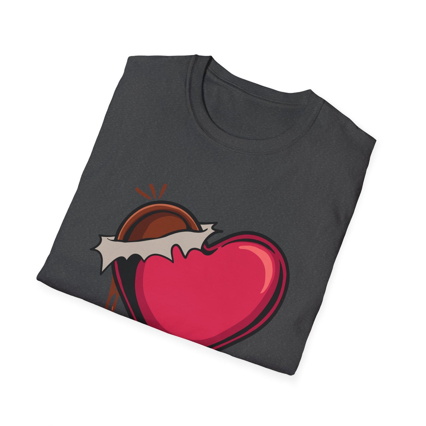 Irresistible Chocolate Heart T-Shirt | Sweet Love & Delicious Dessert Graphic Tee | Perfect Valentine's Day Gift