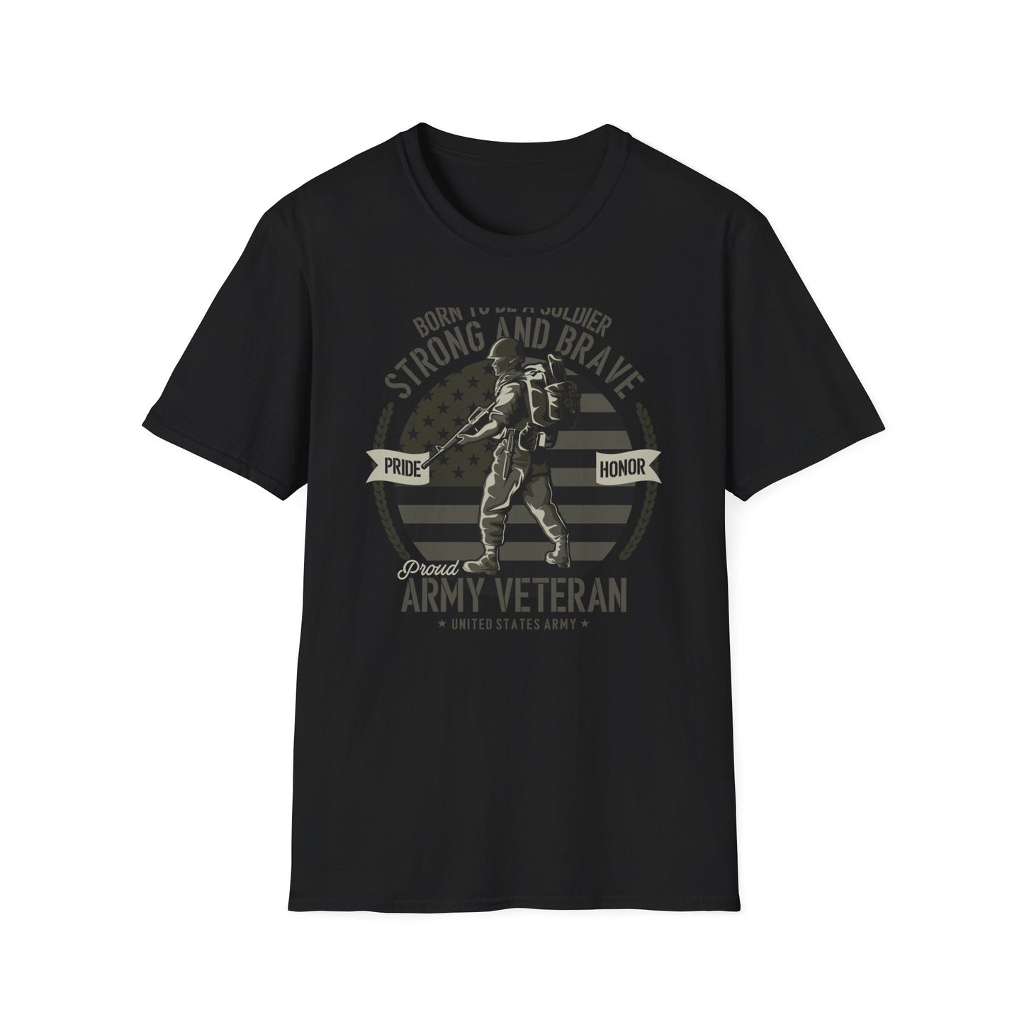 Proud Army Veteran T-Shirt - Strong & Brave Soldier Design | Honoring USA Military Service Gift