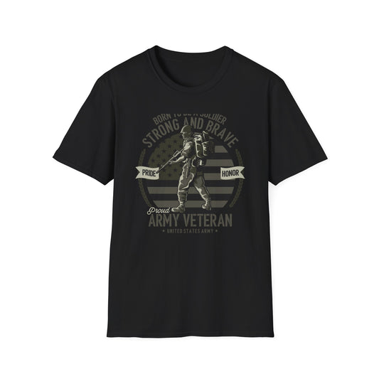 Proud Army Veteran T-Shirt - Strong & Brave Soldier Design | Honoring USA Military Service Gift