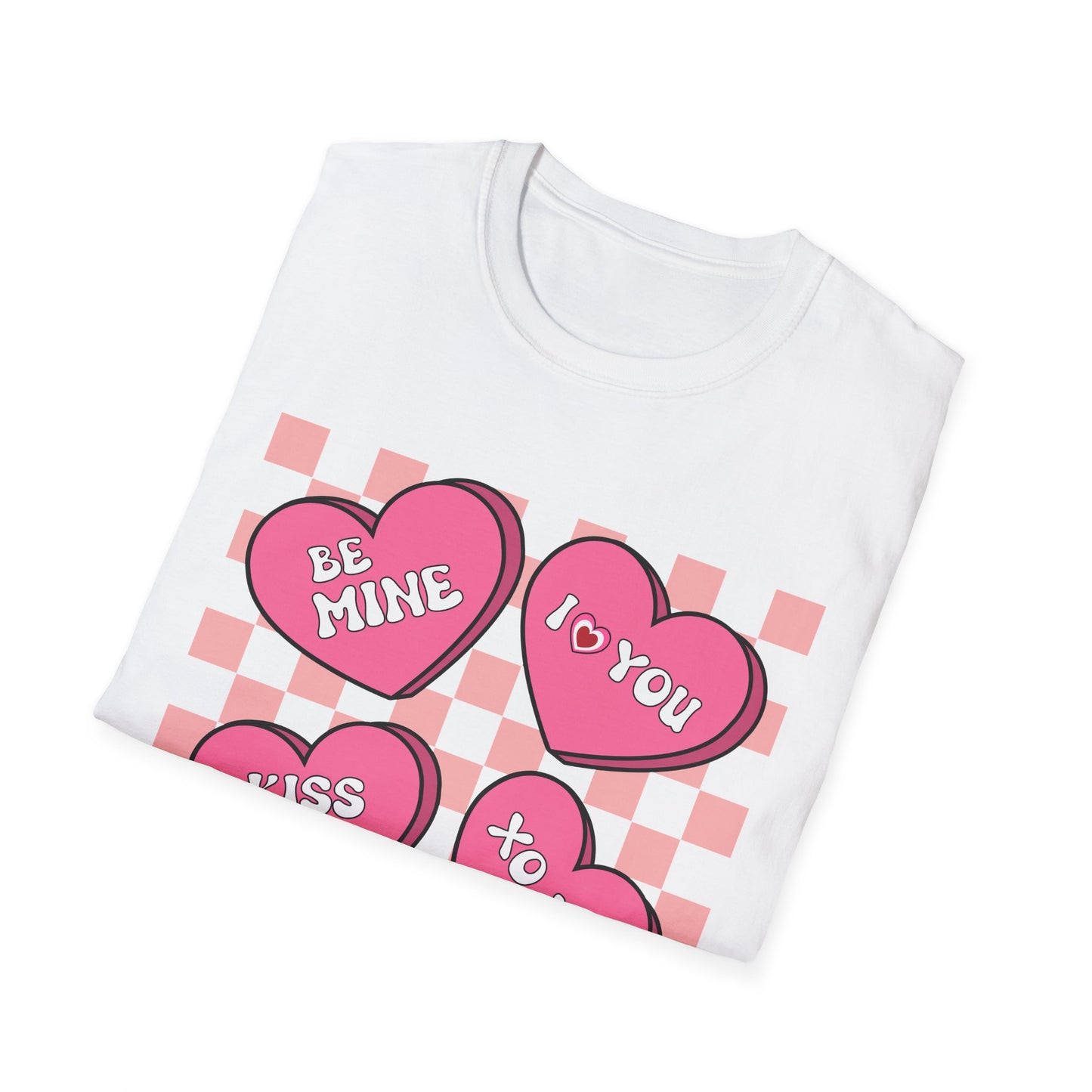 Charming Retro Valentine's Day T-Shirt | Sweet Conversation Hearts Love Tee | Adorable Be Mine Couple Gift