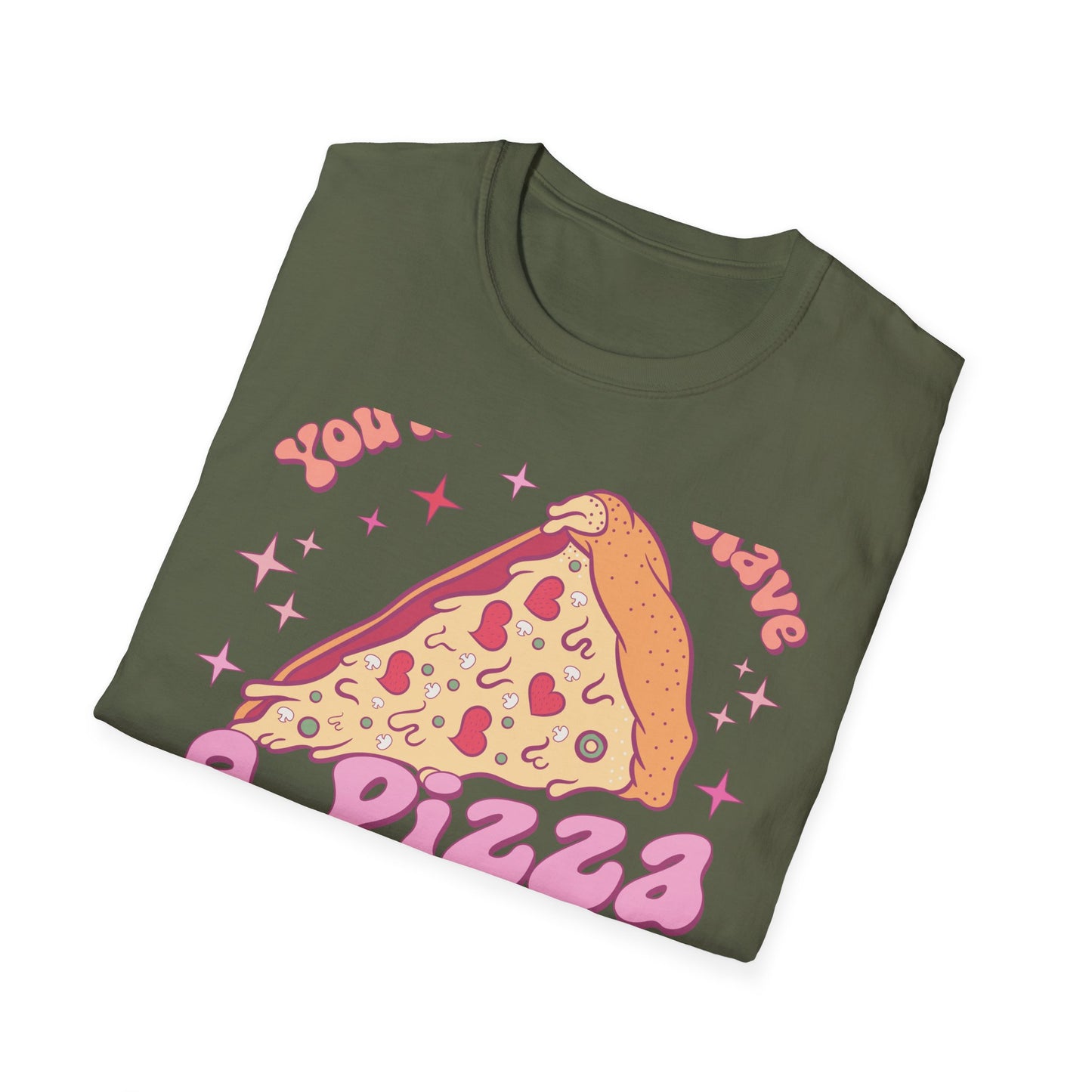 Groovy "You'll Always Have A Pizza My Heart" T-Shirt | Cute Retro Love Foodie Graphic Tee Gift