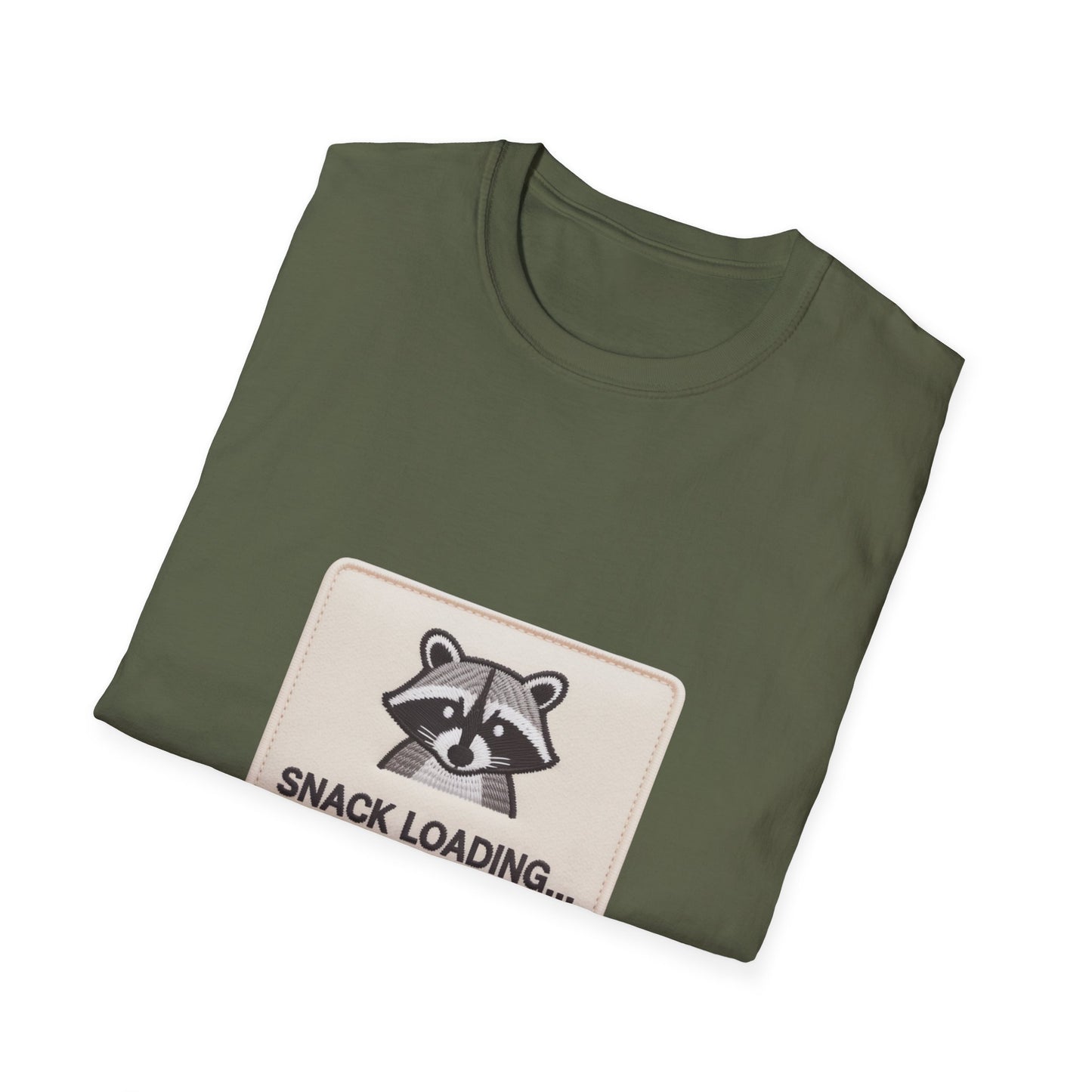 Awesome 'Snack Loading' Raccoon T-Shirt - Funny Animal Humor Tee for Foodies, Gamers & Hungry Souls!