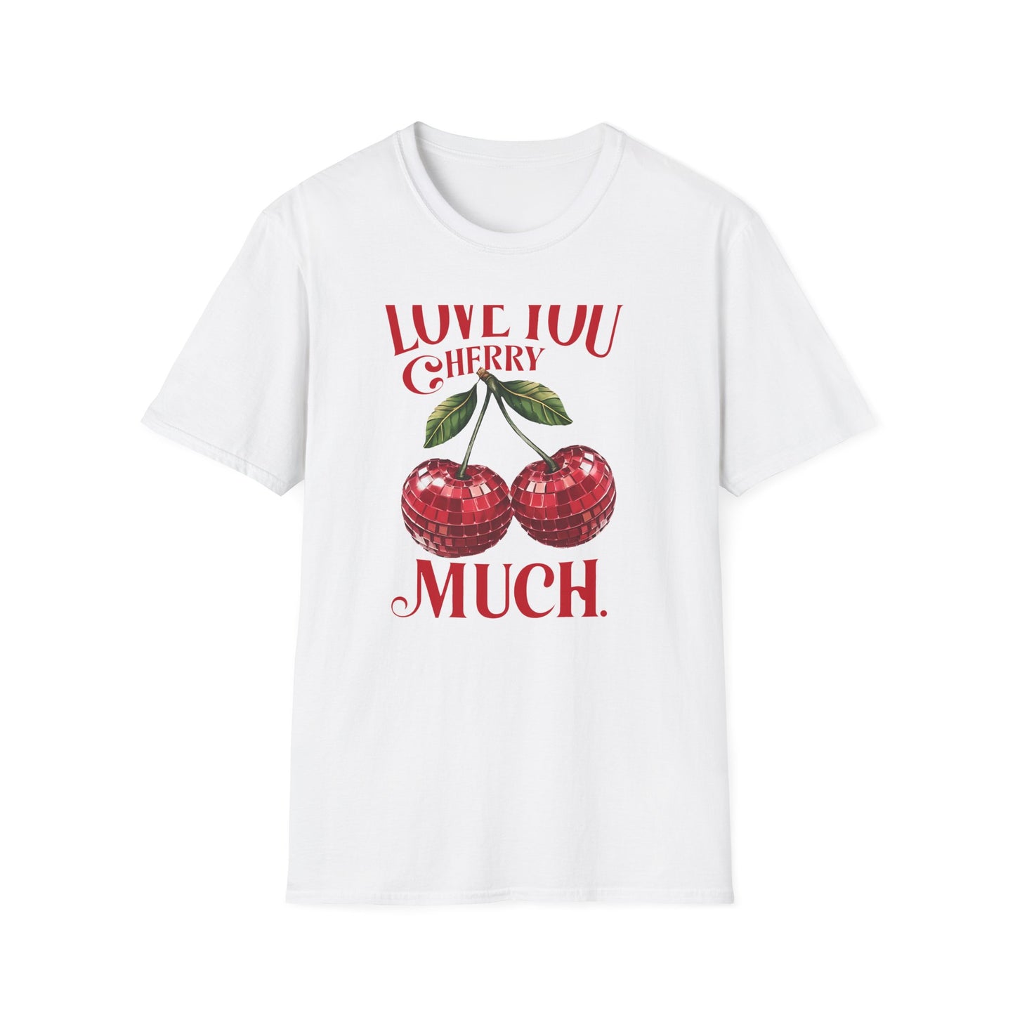Sparkling Disco Cherry Love T-Shirt | 'Love You Cherry Much' Punny Tee | Retro Valentine's Gift | Unique Graphic Tee