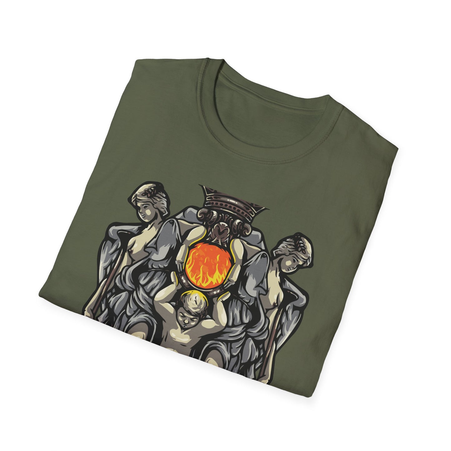 Majestic Divine Sun Bearer T-Shirt | Regal Classical Art Tee | Unique Statement Graphic for Art Lovers & Seekers of Power
