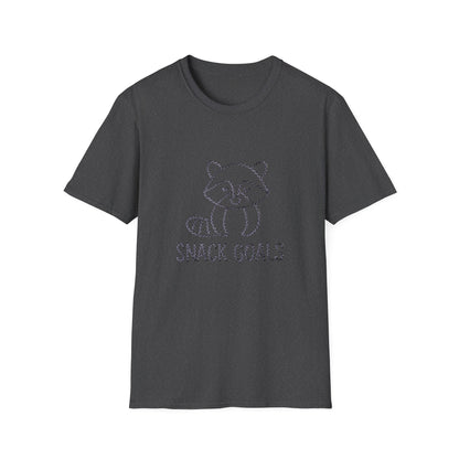 Awesome 'Snack Goals' Raccoon T-Shirt - Unique Braided Graphic Tee for Foodies & Animal Lovers