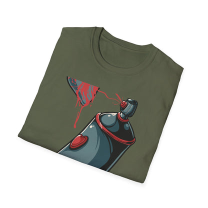 Expressive Graffiti Love T-Shirt | Spray Paint Heart Urban Art Tee | Bold Street Style Graphic for Artists