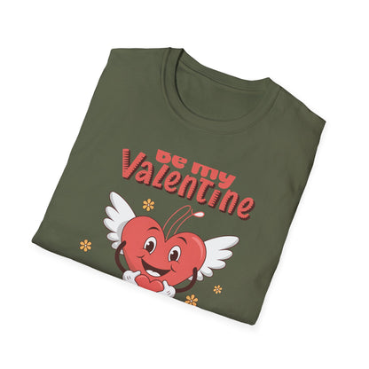 Adorable 'Be My Valentine' T-Shirt | Sweet Winged Heart Love Proposal Tee | Perfect Romantic Gift for Him/Her
