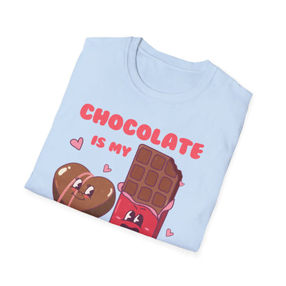 Charming Retro 'Chocolate is My Valentine' T-Shirt - Sweet Foodie & Galentine's Day Gift Tee