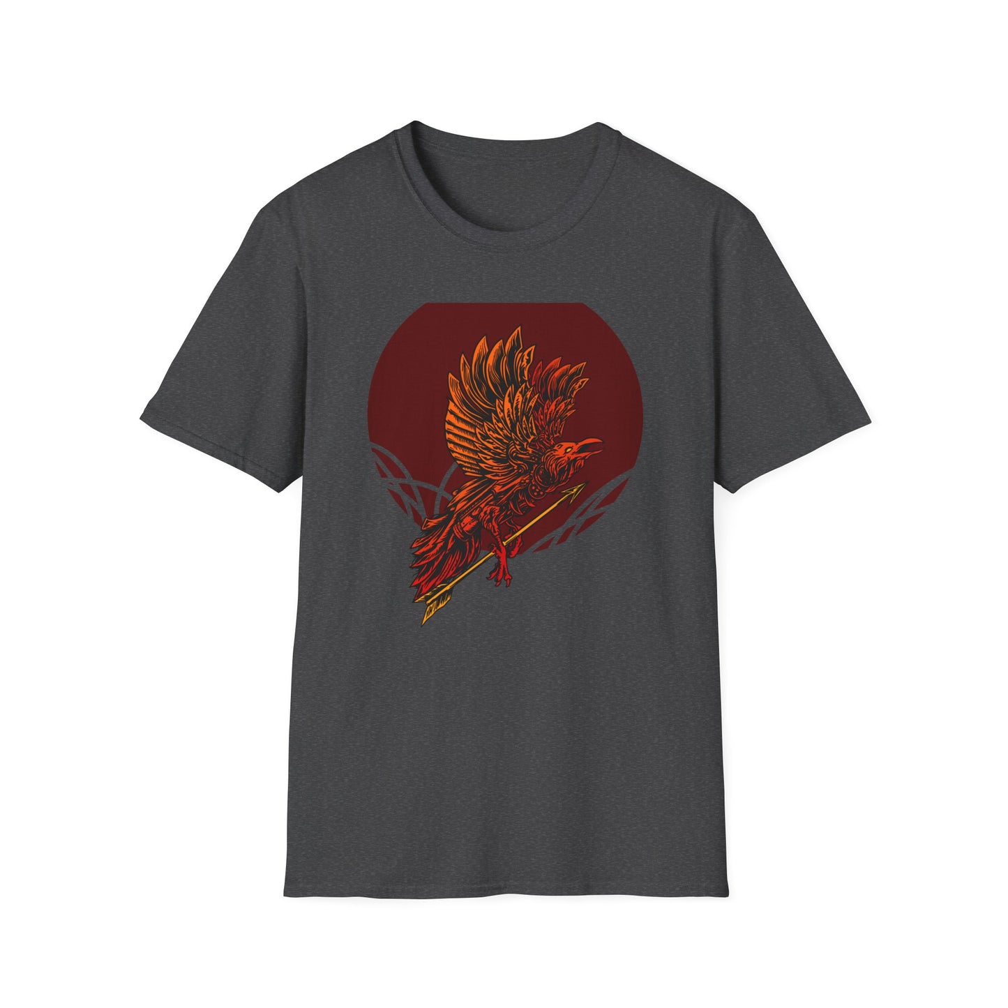 Fierce Mythical Raven Phoenix Warrior T-Shirt - Striking Tribal Art Statement Tee
