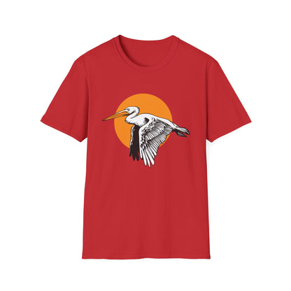 Majestic Flying Pelican T-Shirt - Bold Coastal Bird Art Tee for Nature Lovers | Unique & Eye-Catching Gift