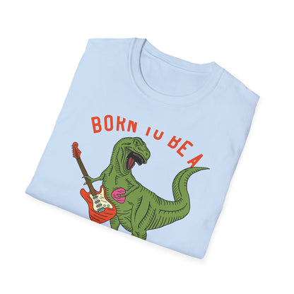 Epic Born to be a Rock Star T-Rex T-Shirt - Roaring Dinosaur Guitar Tee | Music Lover & Dino Fan Gift