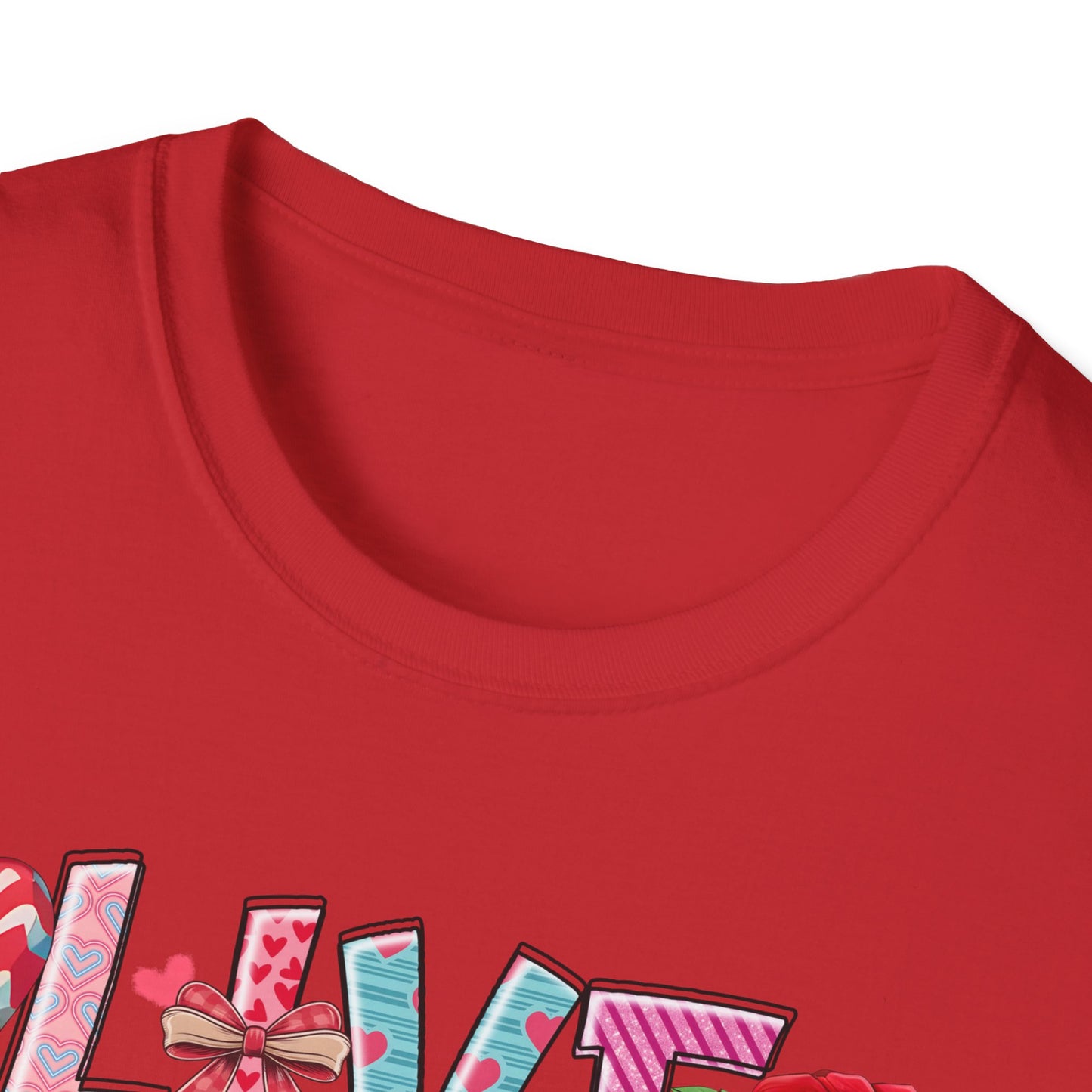 Ultimate Live Laugh Love T-Shirt | Charming Valentine's Gnome & Rose Heart Tee | Expressive Gift for Her