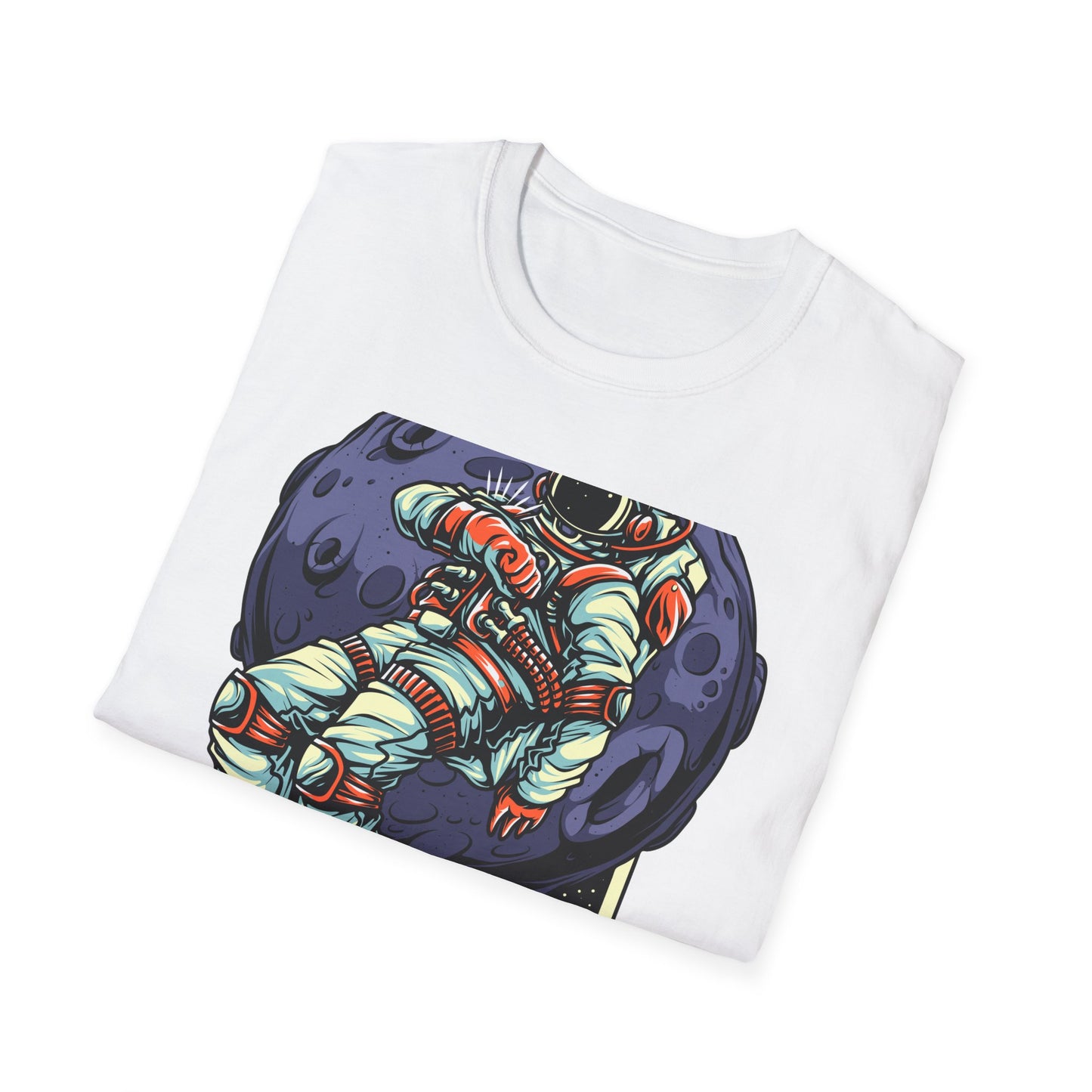 Epic Spaceman Time Check T-Shirt | Retro Astronaut Moon Mission Tee | Unique Sci-Fi Graphic Apparel for Space Lovers