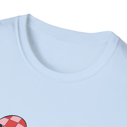 Heartfelt TEACH Hearts T-Shirt | Groovy Valentine's Gift for Educators | Trendy Teacher Appreciation Tee