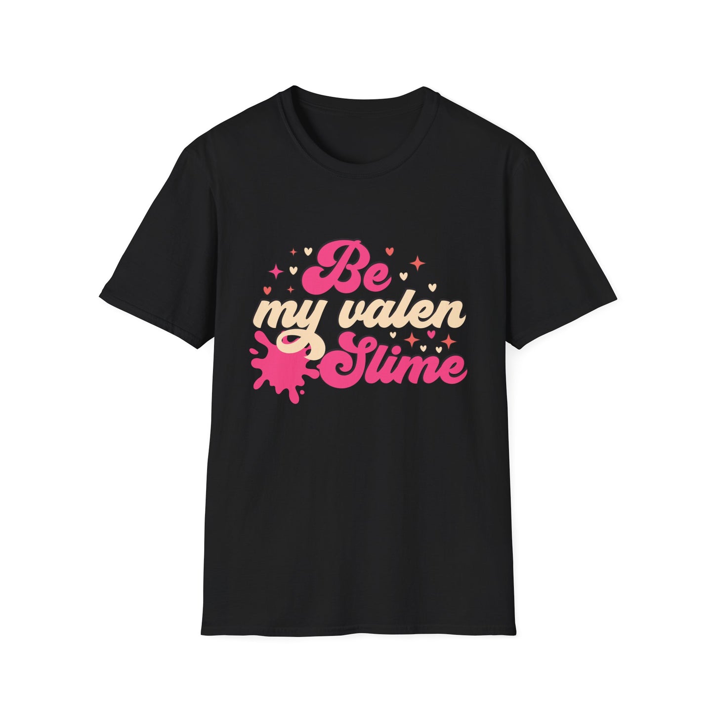 Unique Be My Valen Slime T-Shirt | Witty Valentine's Day Tee | Retro Slime Lover Gift | Adorable & Funky Pink Hearts
