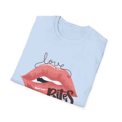 Irresistible Love Bites Lips T-Shirt | Trendy Women's Graphic Tee | Fierce & Chic Statement Top for Her