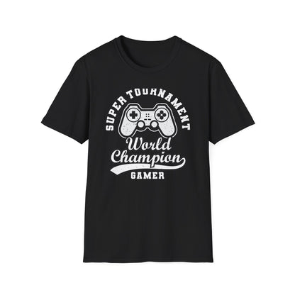 Epic Gamer World Champion T-Shirt | Distressed Video Game Controller Tee | Ultimate Gaming Apparel Gift for Men & Women
