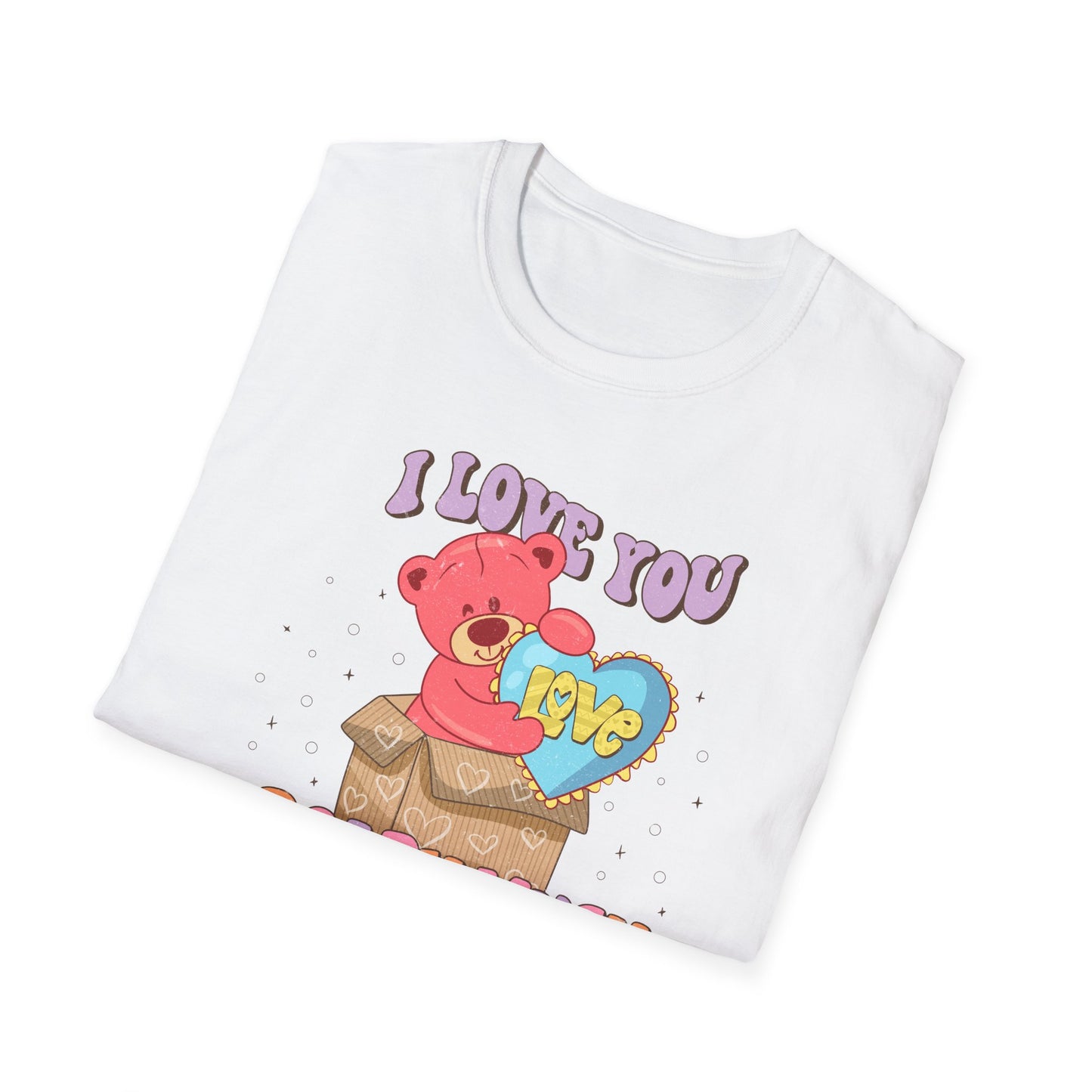 Expressive 'I Love You Beary Much' Teddy Bear T-Shirt - Adorable Love Heart Pun Tee - Sweet Valentine's Day & Anniversary Gift